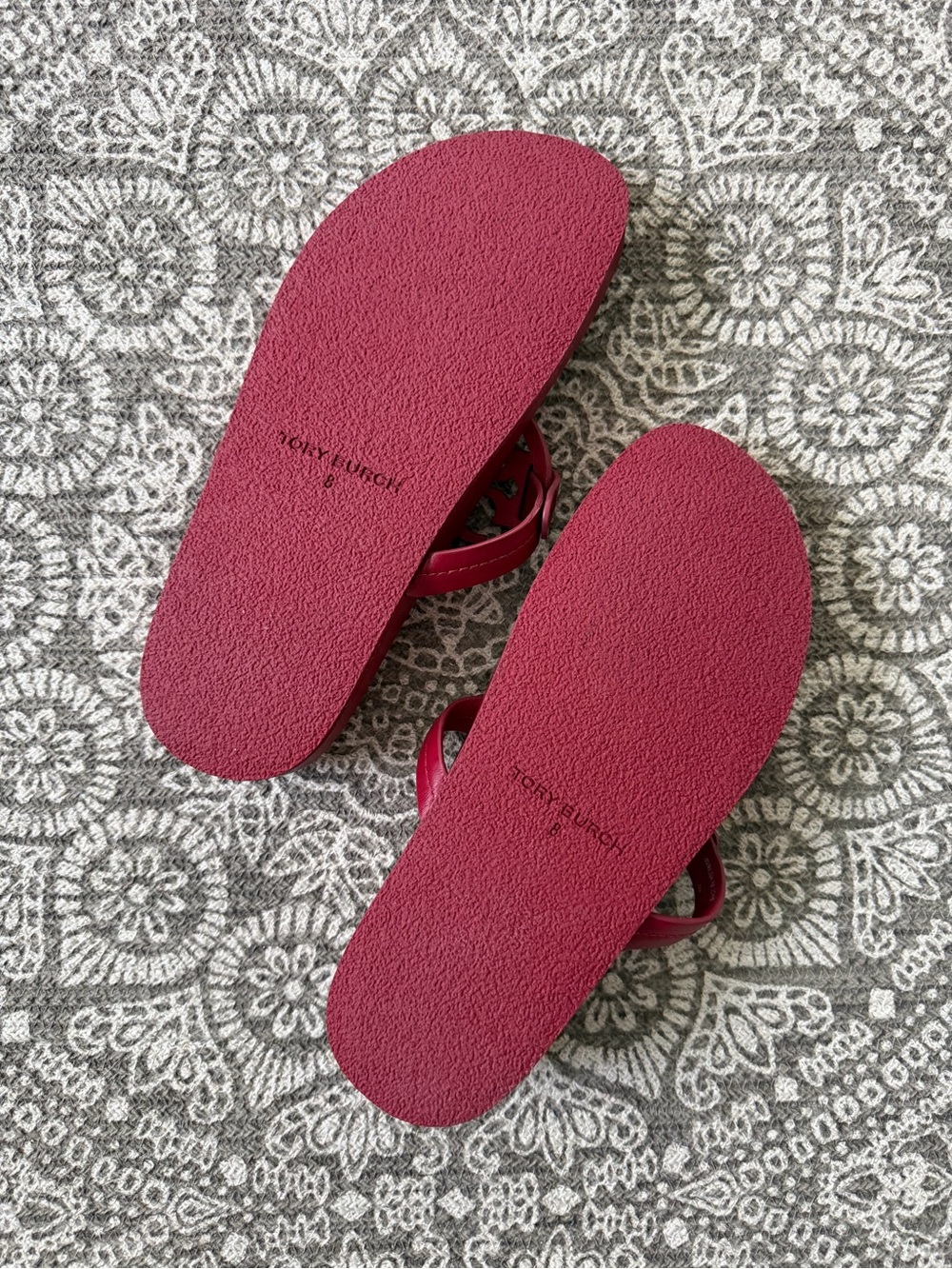 NWOB Tory Burch Red Miller Cloud Sandals - Picture 2 of 2